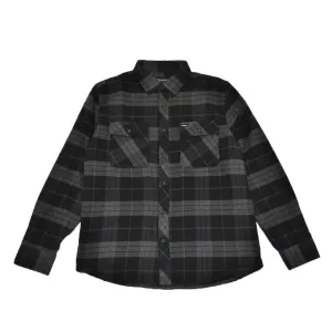 Brixton - Bowery Men's L/S Flannel Shirt, Black/Charcoal